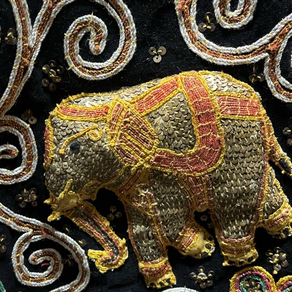 VTG Carol Horn 3D Elephant Boho Vest - Picture 3 of 8